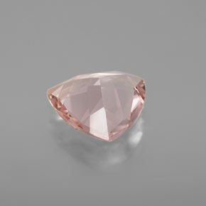 2.94캐럿 천연 살몬 핑크 모가나이트, 트릴리언, 10.8×10.8 mm, VS