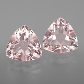 캐럿 천연 살몬 핑크 모가나이트 보석, 트릴리언, 9.2×9.2 mm, VVS-VS