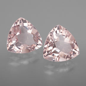 캐럿 천연 살몬 핑크 모가나이트 보석, 트릴리언, 9.2×9.2 mm, VVS-VS