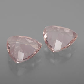 캐럿 천연 살몬 핑크 모가나이트 보석, 트릴리언, 9.2×9.2 mm, VVS-VS
