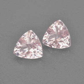 캐럿 천연 살몬 핑크 모가나이트 보석, 트릴리언, 7.2×7 mm, VVS