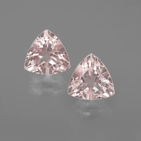 캐럿 천연 살몬 핑크 모가나이트 보석, 트릴리언, 7.1×7.1 mm, VVS-VS
