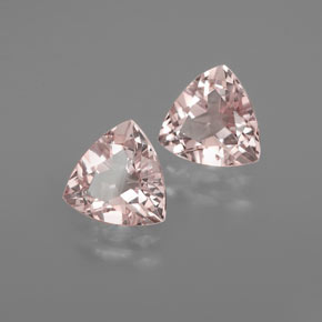 캐럿 천연 살몬 핑크 모가나이트 보석, 트릴리언, 7.1×7.1 mm, VVS-VS