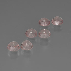 캐럿 천연 살몬 핑크 모가나이트 보석, 라운드 컷, 5.60 mm, VS