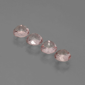 캐럿 천연 살몬 핑크 모가나이트 보석, 라운드 컷, 5.53 mm, VS