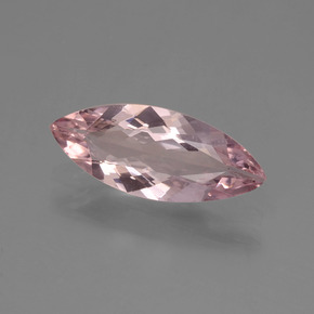 1.32캐럿 천연 라이트 핑크 모가나이트, 마퀴즈, 13.5×5.5 mm, VS