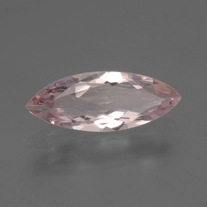 1.10캐럿 천연 라이트 핑크 모가나이트, 마퀴즈, 13.4×5.2 mm, VS-SI