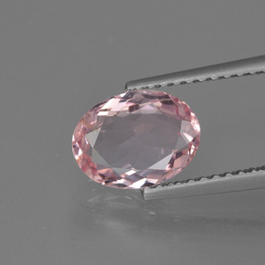 1.19캐럿 천연 라이트 핑크 모가나이트, 타원형 컷, 8.7×6.5 mm, VS-SI