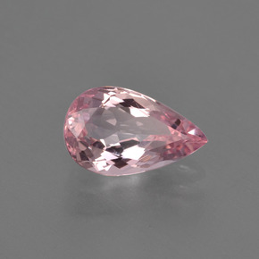 1.31캐럿 천연 라이트 핑크 모가나이트, 배 모양, 9.9×6.1 mm, VS