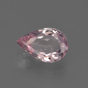 1.15캐럿 천연 라이트 핑크 모가나이트, 배 모양, 9.4×6.2 mm, VS