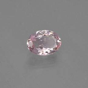 0.84캐럿 천연 라이트 핑크 모가나이트, 타원형 컷, 7.8×5.7 mm, VVS-VS