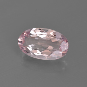 1.12캐럿 천연 라이트 핑크 모가나이트, 타원형 컷, 9.3×5.7 mm, VVS