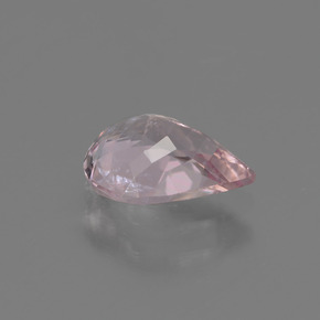 1.08캐럿 천연 라이트 핑크 모가나이트, 배 모양, 8.6×6.3 mm, VS