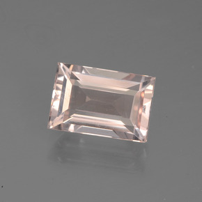 1.82캐럿 천연 라이트 핑크 모가나이트, 바게트, 8.9×6 mm, VVS