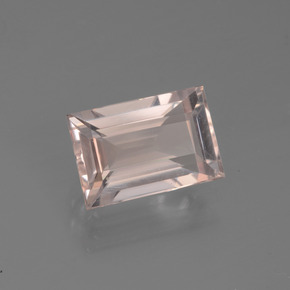 1.82캐럿 천연 라이트 핑크 모가나이트, 바게트, 8.9×6 mm, VVS