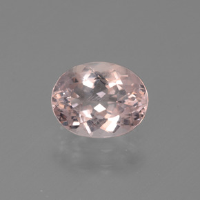 1.51캐럿 천연 라이트 핑크 모가나이트, 타원형 컷, 8.7×6.9 mm, VVS-VS