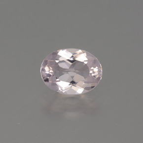 1.02캐럿 천연 라이트 핑크 모가나이트, 타원형 컷, 7.8×5.9 mm, VVS