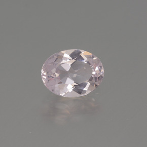 1.02캐럿 천연 라이트 핑크 모가나이트, 타원형 컷, 7.8×5.9 mm, VVS