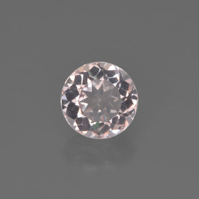 0.62캐럿 천연 라이트 핑크 모가나이트, 라운드 컷, 5.62 mm, VVS-VS