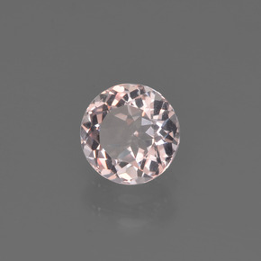0.62캐럿 천연 라이트 핑크 모가나이트, 라운드 컷, 5.62 mm, VVS-VS