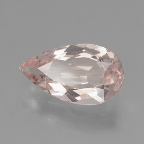 1.51캐럿 천연 라이트 핑크 모가나이트, 배 모양, 10.9×6.3 mm, VVS-VS