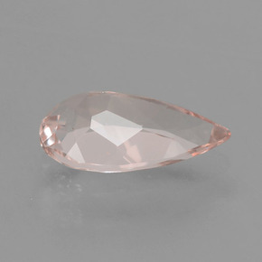 1.51캐럿 천연 라이트 핑크 모가나이트, 배 모양, 10.9×6.3 mm, VVS-VS