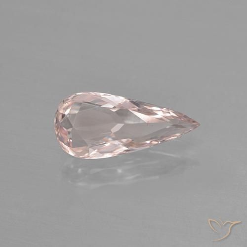 1.43ct 자연스러운 라이트 핑크 모르가나이트, 배 모양, VS