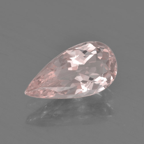1.39캐럿 천연 라이트 코랄 핑크 모가나이트, 배 모양, 10.9×5.8 mm, VVS-VS