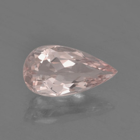 1.39캐럿 천연 라이트 코랄 핑크 모가나이트, 배 모양, 10.9×5.8 mm, VVS-VS