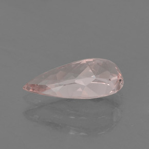1.39캐럿 천연 라이트 코랄 핑크 모가나이트, 배 모양, 10.9×5.8 mm, VVS-VS