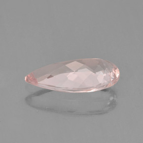 1.53캐럿 천연 라이트 핑크 모가나이트, 배 모양, 12.3×6.2 mm, VVS-VS