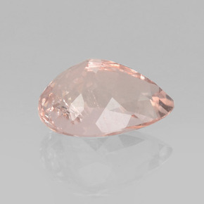1.71캐럿 천연 라이트 핑크 모가나이트, 배 모양, 9.3×6.8 mm, VS-SI