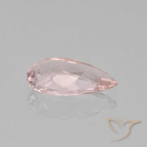 1.54캐럿 천연 라이트 코랄 핑크 모가나이트, 배 모양, 11.3×6.6 mm, VS