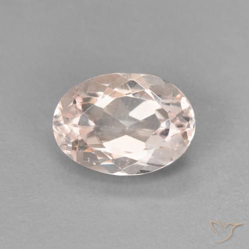 0.91ct 자연스러운 Medium Light-Pink 모르가나이트, 타원형, VVS-VS