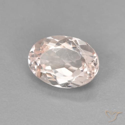0.91캐럿 천연 Medium Light-Pink 모르가나이트, 타원형, VVS-VS