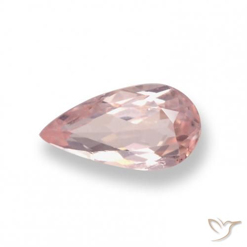 0.54캐럿 천연 미디엄 핑크 모가나이트, 배 모양, 7.8×4 mm, VVS-VS