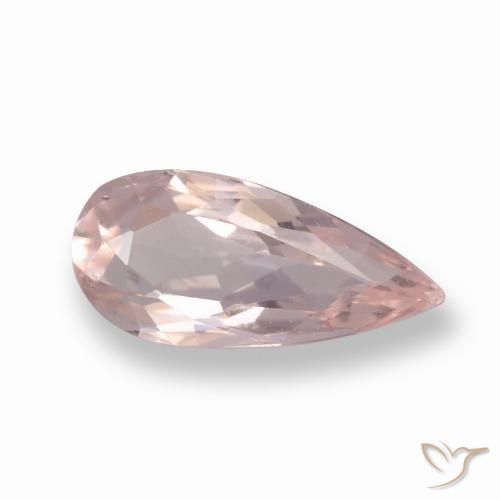 0.71ct 자연스러운 미디엄 핑크 모르가나이트, 배 모양, VVS