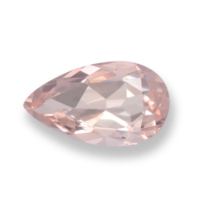 0.78캐럿 천연 라이트 핑크 모가나이트, 배 모양, 8.8×5.1 mm, VVS