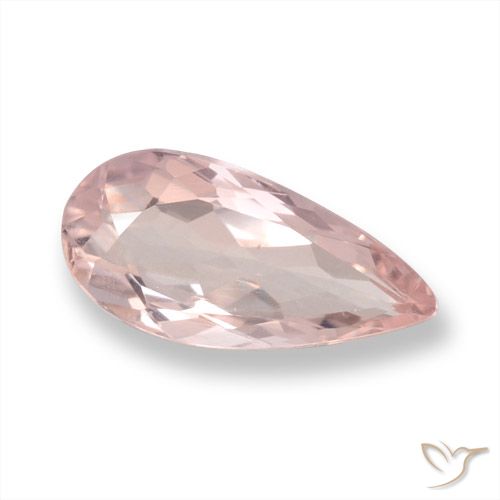 1.01ct 자연스러운 미디엄 핑크 모르가나이트, 배 모양, VVS-VS