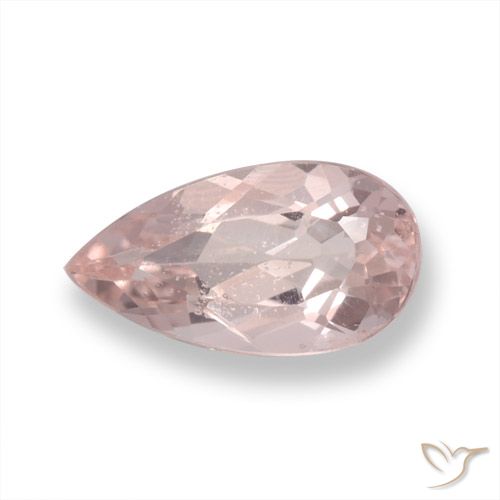 0.93ct 자연스러운 플라밍고 핑크 모르가나이트, 배 모양, VS