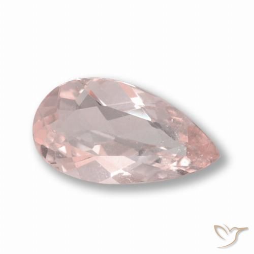 1.03ct 자연스러운 미디엄 핑크 모르가나이트, 배 모양, VS