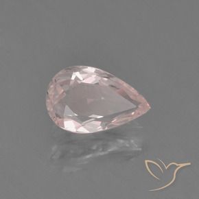 0.63캐럿 천연 라이트 로즈 핑크 모가나이트, 배 모양, 7.7×4.8 mm, VVS-VS