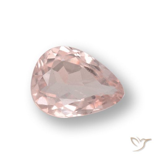 0.65ct 자연스러운 플라밍고 핑크 모르가나이트, 배 모양, VVS-VS