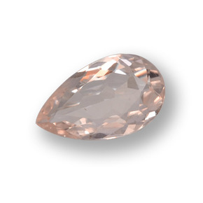0.62캐럿 천연 라이트 핑크 모가나이트, 배 모양, 8.1×4.9 mm, VVS-VS