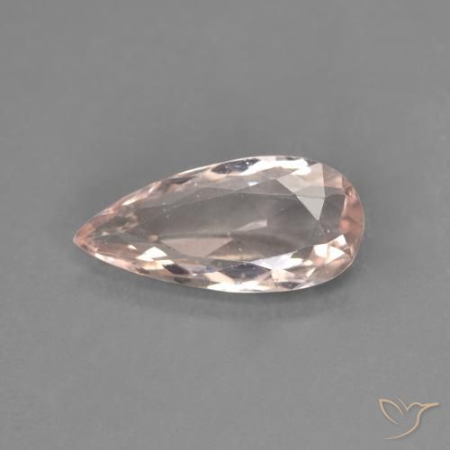 0.90ct 자연스러운 Medium Light-Pink 모르가나이트, 배 모양, VVS