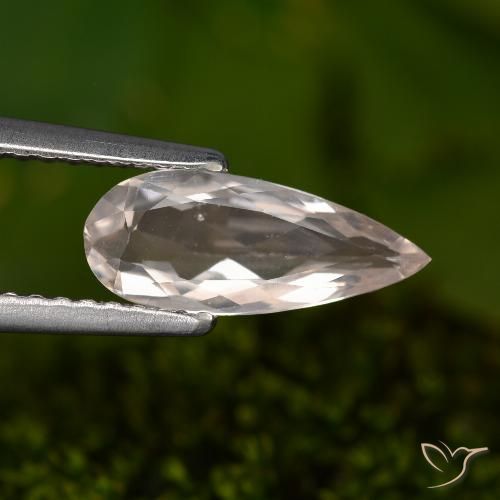 0.91ct 자연스러운 매우 밝은 분홍색 모르가나이트, 배 모양, VVS-VS