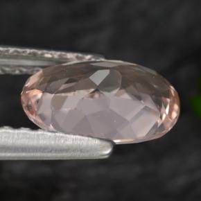 0.87캐럿 천연 라이트 핑크 모가나이트, 타원형 컷, 7.6×5.4 mm, VVS-VS