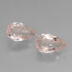 0.91캐럿 천연 라이트 핑크 모가나이트 보석, 배 모양, 6.9×4.2 mm, VVS-VS