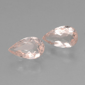 0.91캐럿 천연 라이트 핑크 모가나이트 보석, 배 모양, 6.9×4.2 mm, VVS-VS