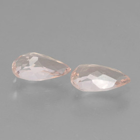 0.91캐럿 천연 라이트 핑크 모가나이트 보석, 배 모양, 6.9×4.2 mm, VVS-VS
